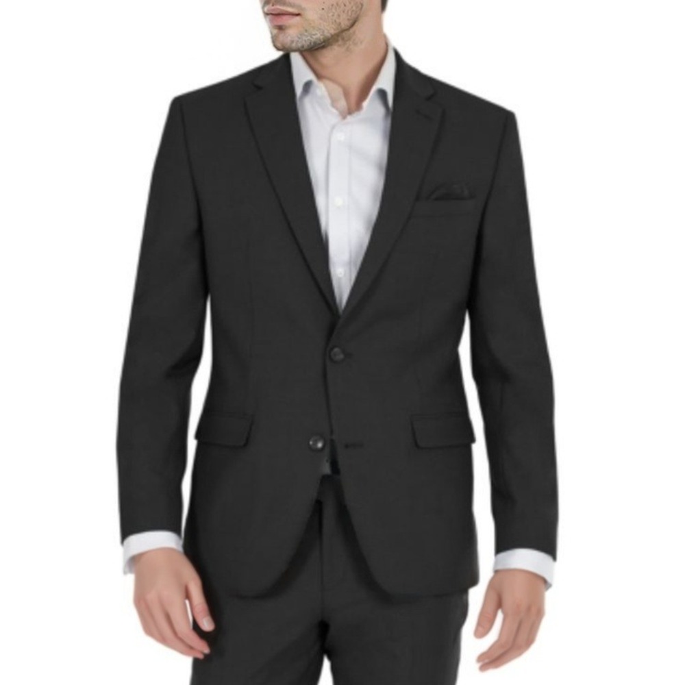 bar III Sport Coat Mens 42S Black Slim Fit Wool Blend Quiet Luxury Officecore‎